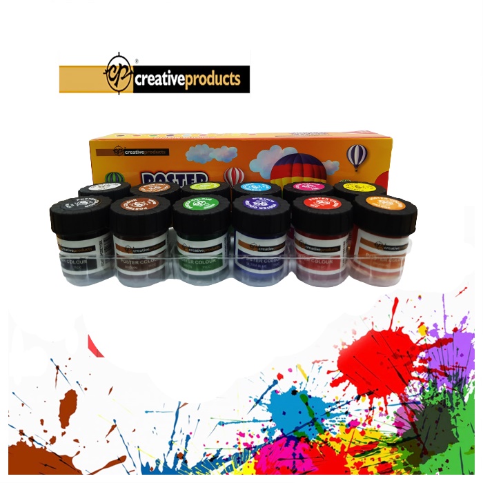 Buy CP Creative Products NonToxic Poster Color Set, Poster Colour Paint Set Poster 12 (Bottle